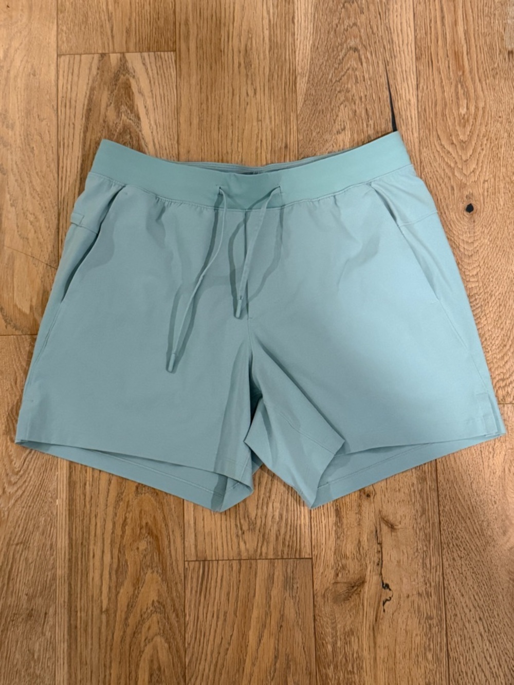 lululemon athletica Light Aqua Drawstring Athletic Shorts